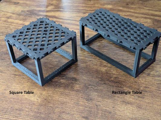 Moss Tables with Tie Downs